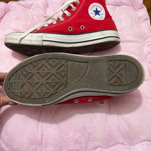 Chuck Taylor all StarConverse Red High-Top Sneakers SZ 9 - Picture 3 of 6